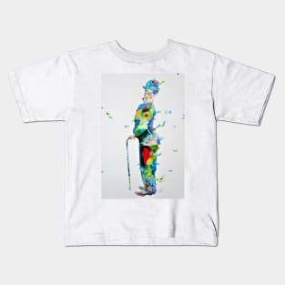 CHARLIE CHAPLIN watercolor portrait .9 Kids T-Shirt